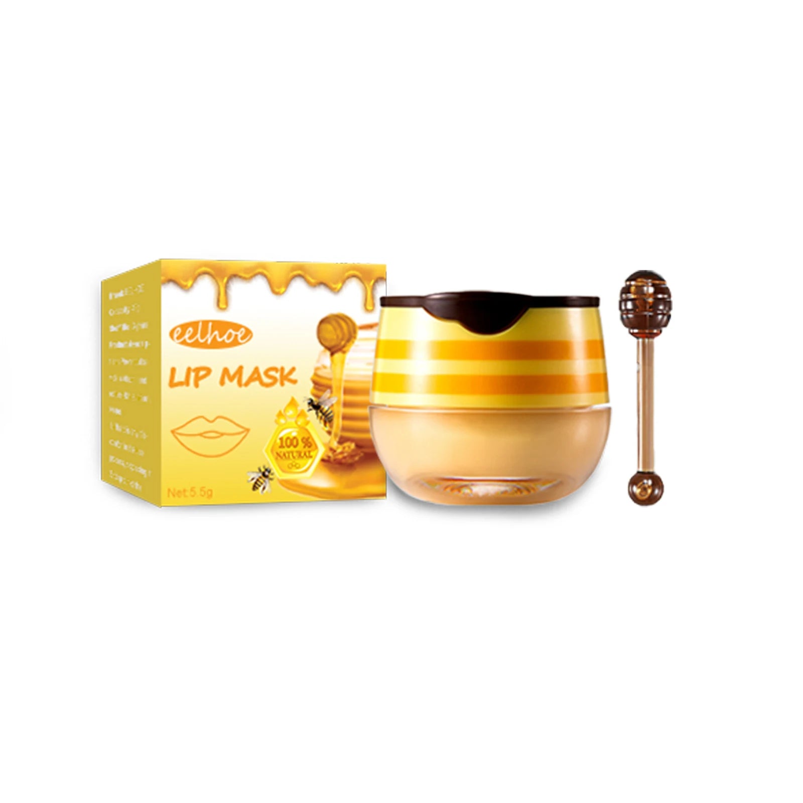 Eelhoe Honey Lip Mask – Moisturizing & Exfoliating Lip Care Lip Mask Treatment Oasis Select 1pc