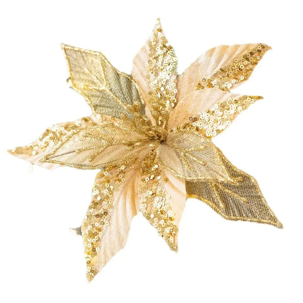 Artificial Flowers Christmas Tree Ornaments Christmas Festival Creative Decorating Options Elegant Christmas Decorations Oasis Select Gold China Mainland