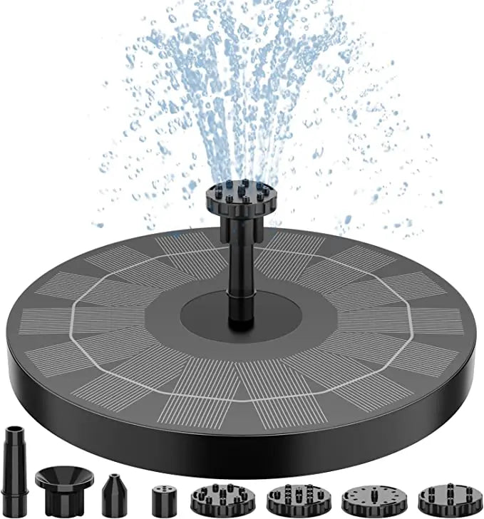 2.5W Solar Fountain Water Pump for Bird Bath Pond Swimming Pool Fish Tank,Outdoor Pump with 6 Nozzle Garden Decor Oasis Select 1W