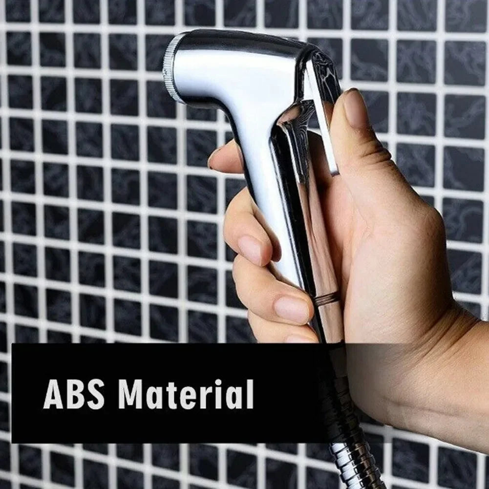 Muslim Handheld Holder Shower Head Bidet Spray Portable Toilet Chrome Cleaning Hygienic Multi-functional ABS Bathroom Oasis Select
