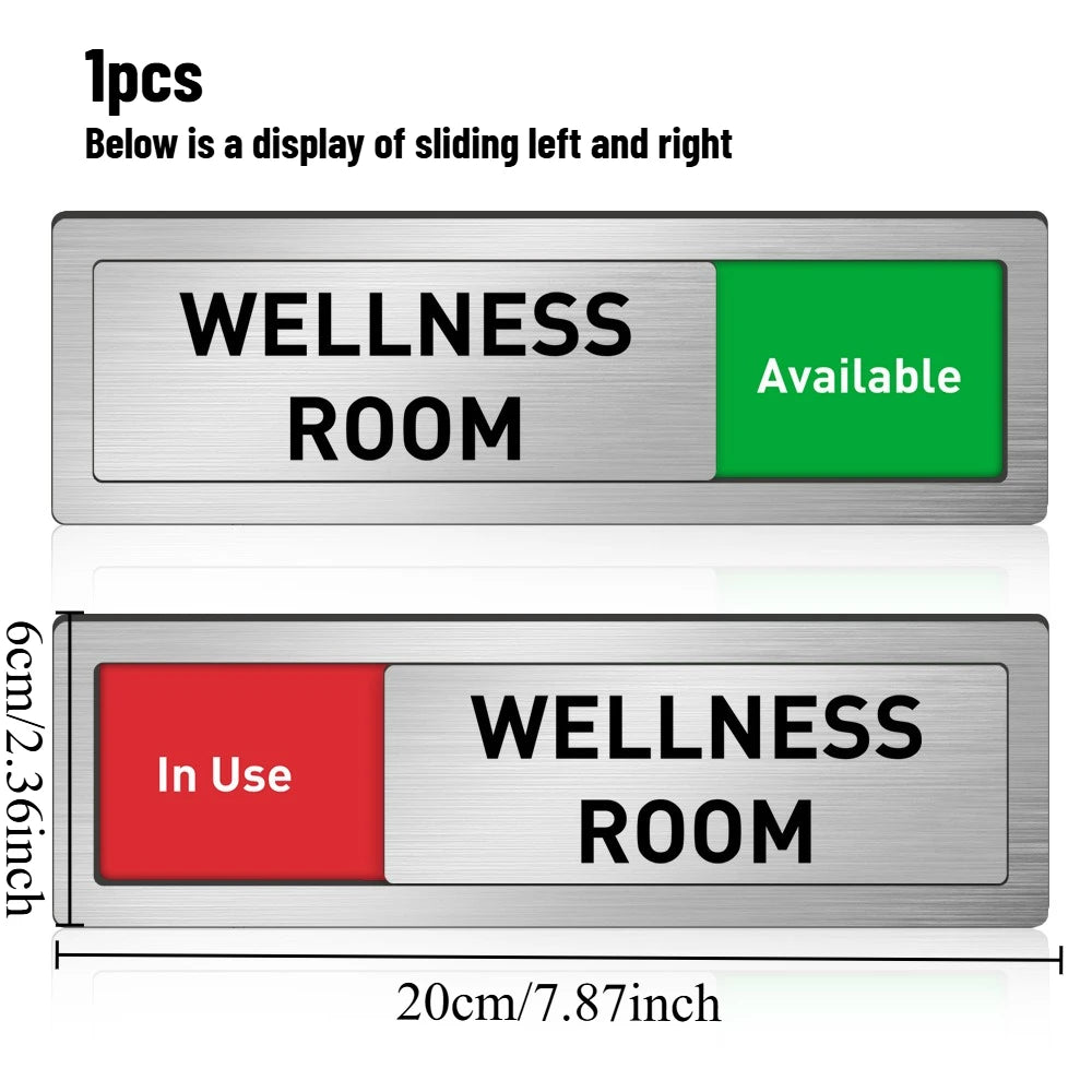 Office Room Sliding Status Sign Multi-function Adjustable Indicator Creative Decor Door Sticker for Meeting Room Decoration Oasis Select ZTP114 20x6cm