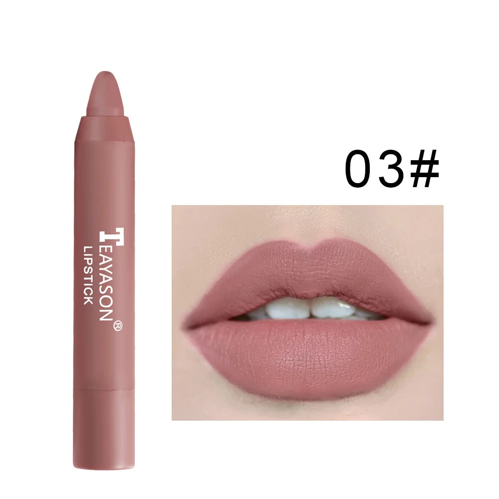 TEAYASON Velvet Matte Lip Crayon – Long-Lasting High Pigment