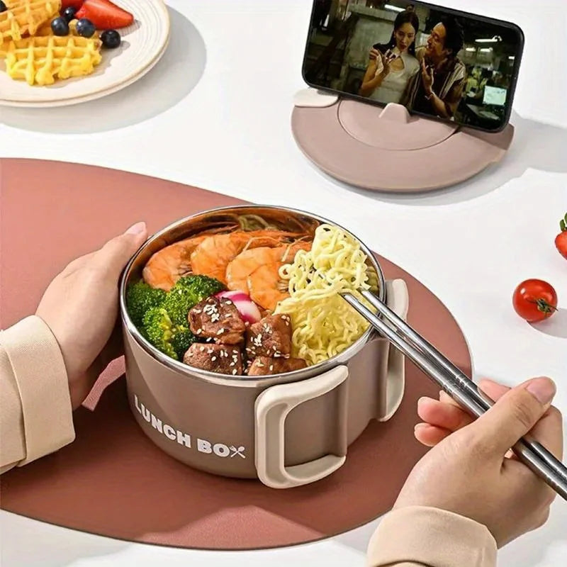 Stainless Steel Microwave-Safe Lunch Box with Lid - Lightweight, Portable Bento Bowl for School, Office, and Outdoor Use Oasis Select