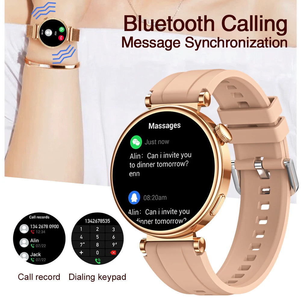 Fashion Women 1.3" AMOLED Screen Smart Watch IP68 Waterproof Sports Fitness Blue Tooth Call Smartwatch Lady NFC Music Heart Rate Oasis Select