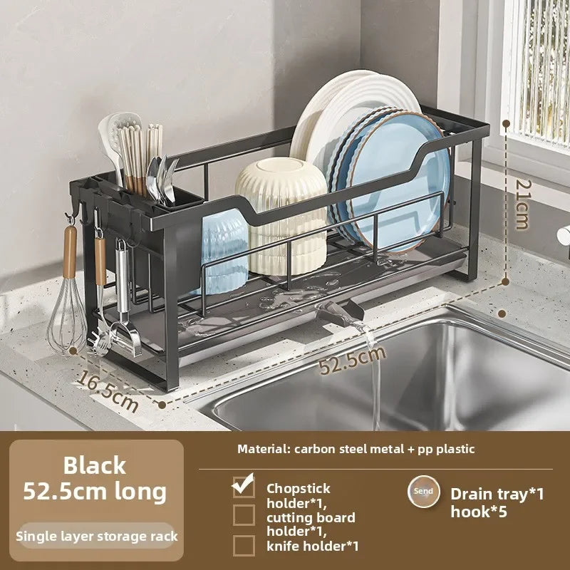 kitchen windowsill cutting board, bowl and chopstick draining rack, no need to install small bowl and dish storage racks Oasis Select