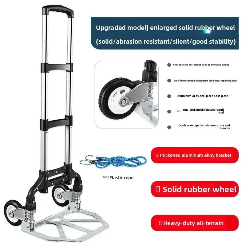 Multi-functional Climbing stairs, hand-pulled cart, luggage cart, trolley cart, small pull cart, folding small trailer Oasis Select sjk
