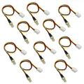 10-Pack 12V 3-Pin PC Fan Extension Cable 26cm – CPU GPU Cooler PC Fan Cable Oasis Select United States