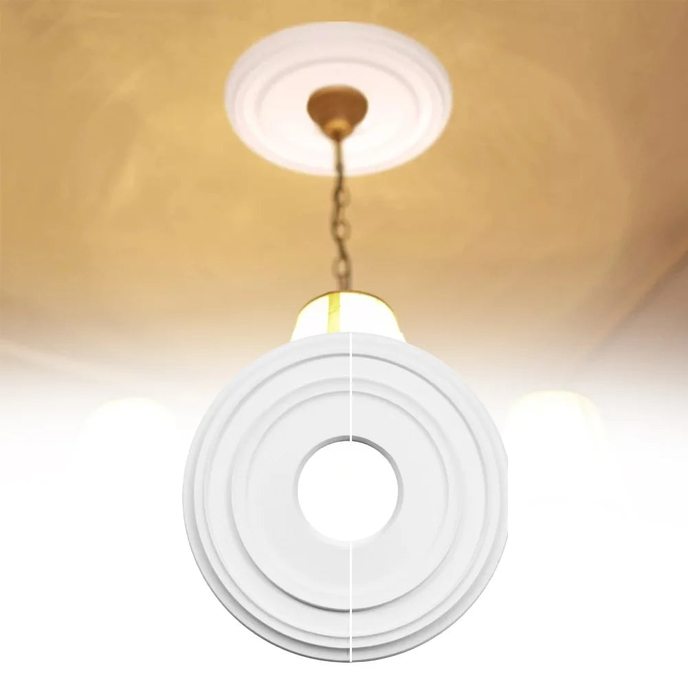 12inch Round PU Decorative Ceiling Fan Light Fixtures Covers Plate Home Improvement Accessories Lighting Supplies Oasis Select