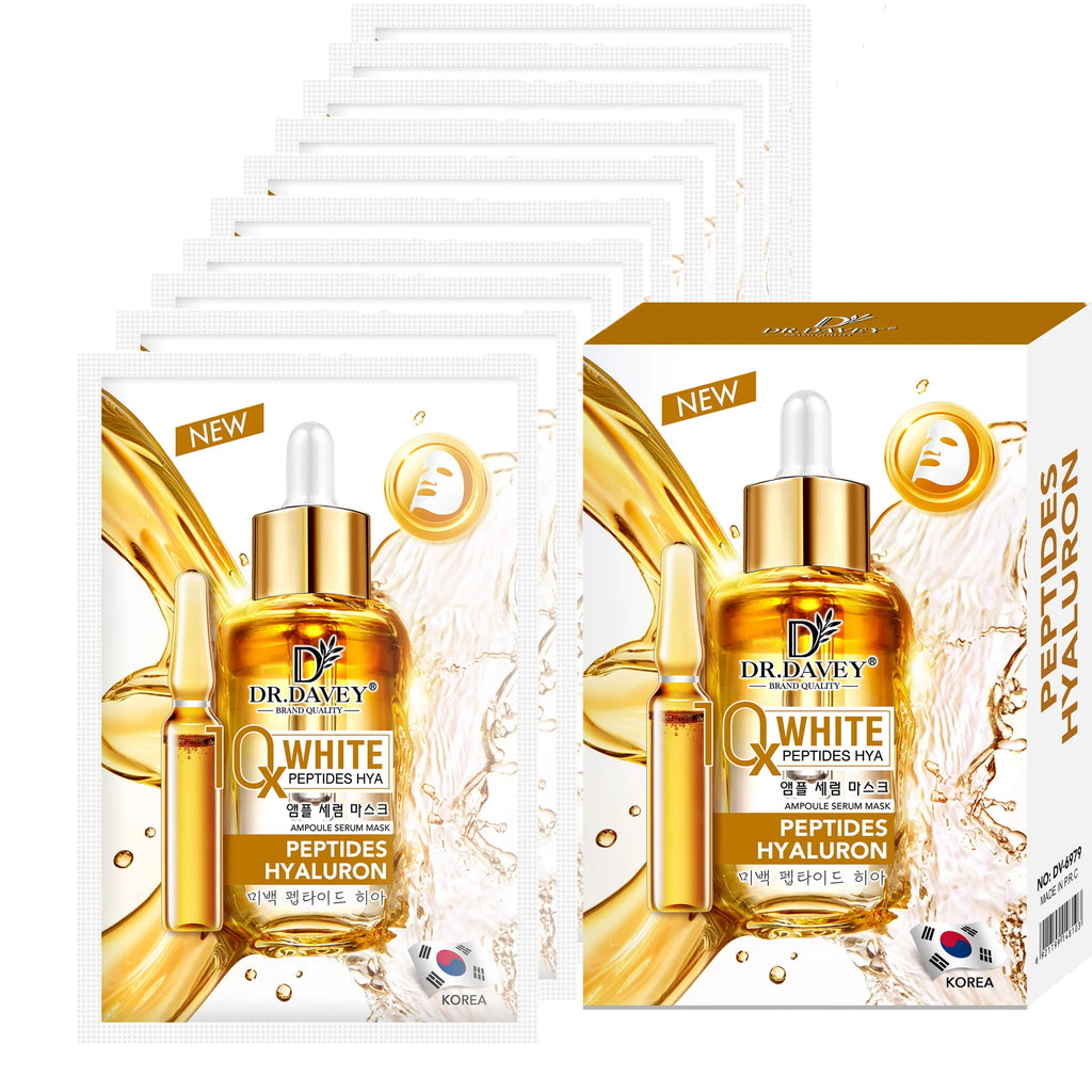 DR.DAVEY Peptides & Hyaluronic Acid Sheet Mask – 10 Pack