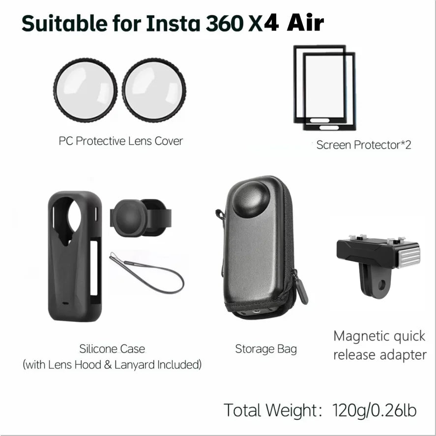 Insta360 X4 Air Accessories Kit – Screen Protector & Lens Guard