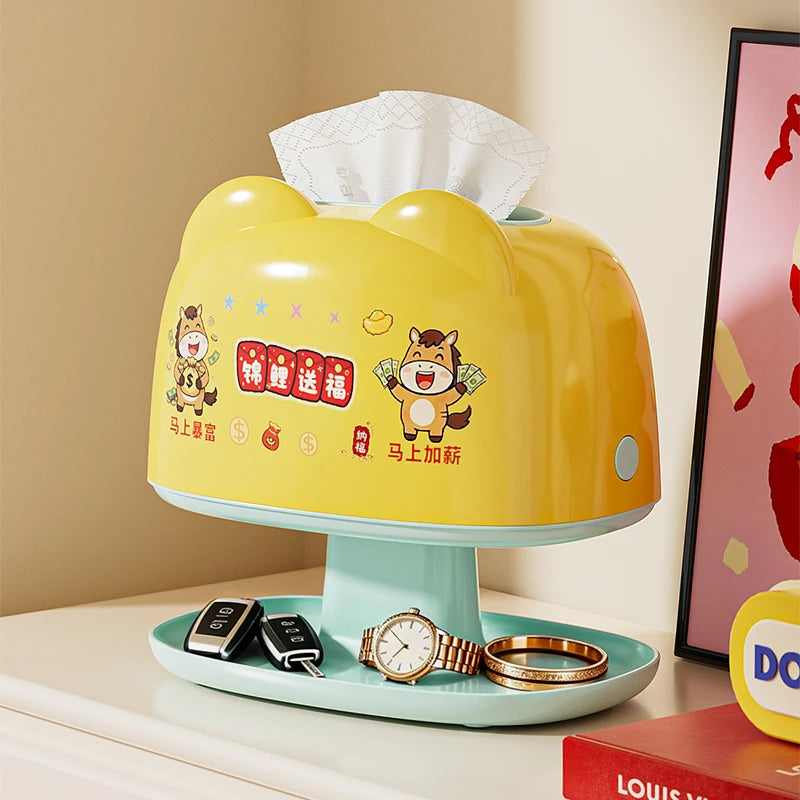 Dopamine Desktop Paper Towel Box - Creative Paper Towel Holder for the Living Room - High-end Style - Home Use Napkin Box Oasis Select
