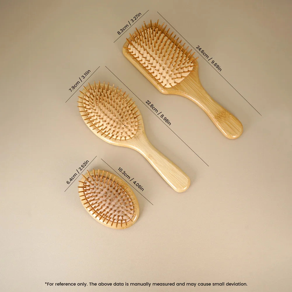 Bamboo Hair Brush Detangling Brushes for Scalp Massage Hair Care Suitable for All Hair Types Ideal for Daily Grooming Routine Oasis Select