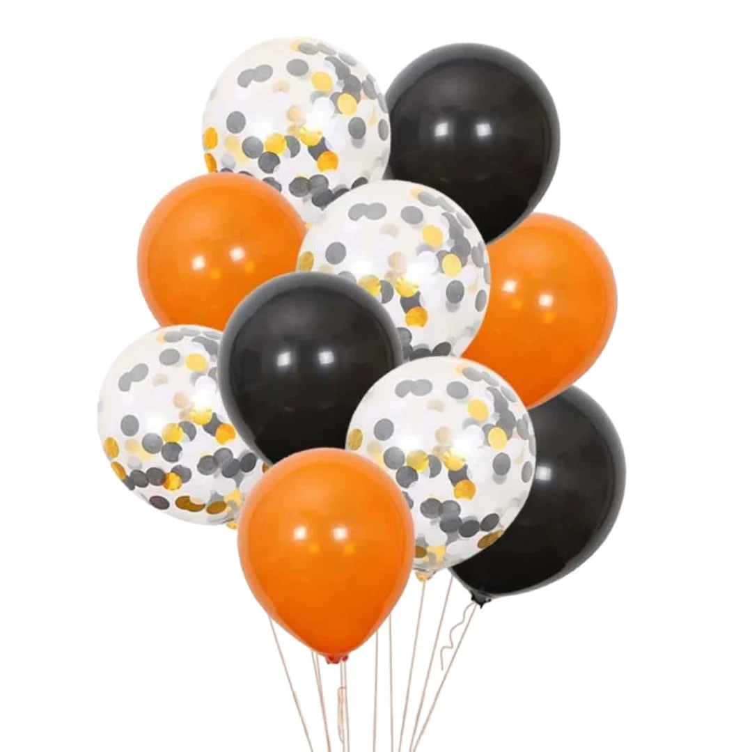 Halloween Balloon Sets, Black And Orange Balloons, Used For Horror Party Decoration For Anniversaries, Graduations, Birthdays Oasis Select 15pcs mix