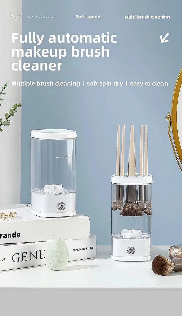 Electric Makeup Brush Cleaner Machine with Storage Case