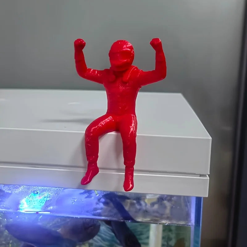 3D Printed Victory Pose Racing Driver Miniature Figurine F1 Style Celebrating Racer Handicraft Ornament for Desk Home Decor Gift Oasis Select