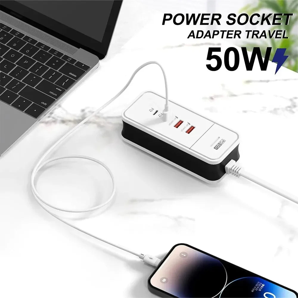 4 Port USB Charger QC 3.0 PD 12W Fast Charging Wall Charger for Xiaomi Samsung iPad Mobile Phone Travel Power Adapter Oasis Select