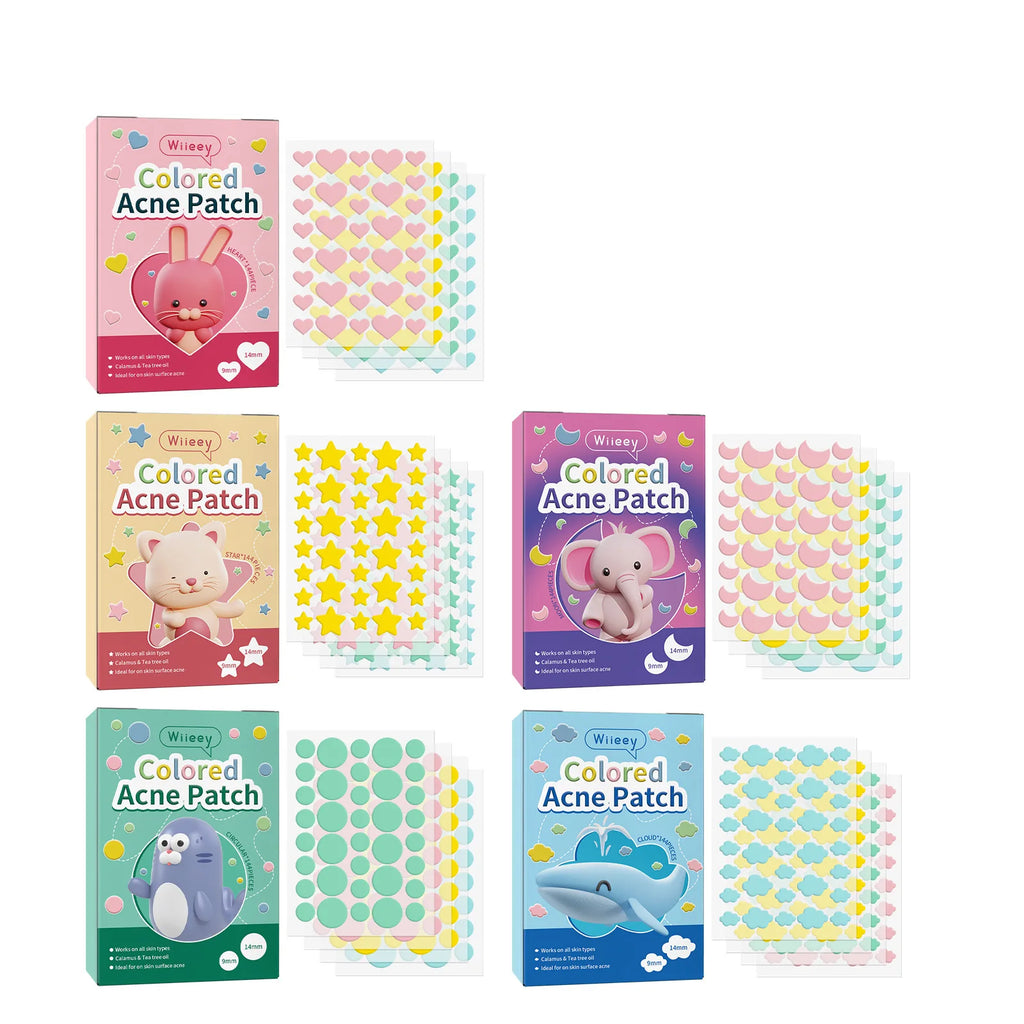 Wiieey Star Acne Patches – Colorful Pimple Stickers 144–288pc Acne Pimple Patch Oasis Select 5 boxes