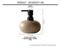 Minimalist Matte Ceramic Soap Dispenser Refillable Press Pump Bottle Bathroom Kitchen Lotion Shampoo Dispenser 350ML Gift Oasis Select B