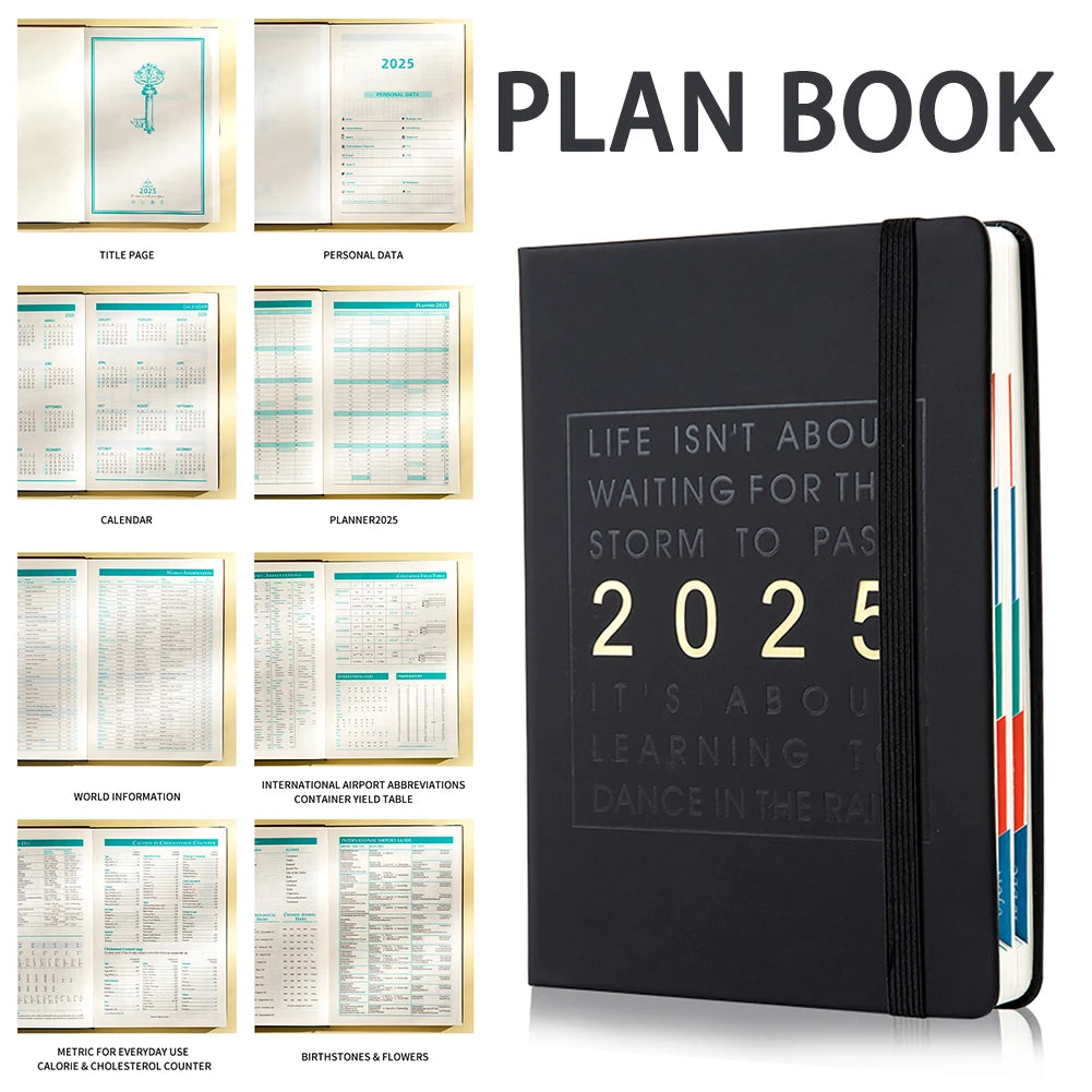 2025 Daily Planner Notebook A5 – 365-Day Time Management Organiser
