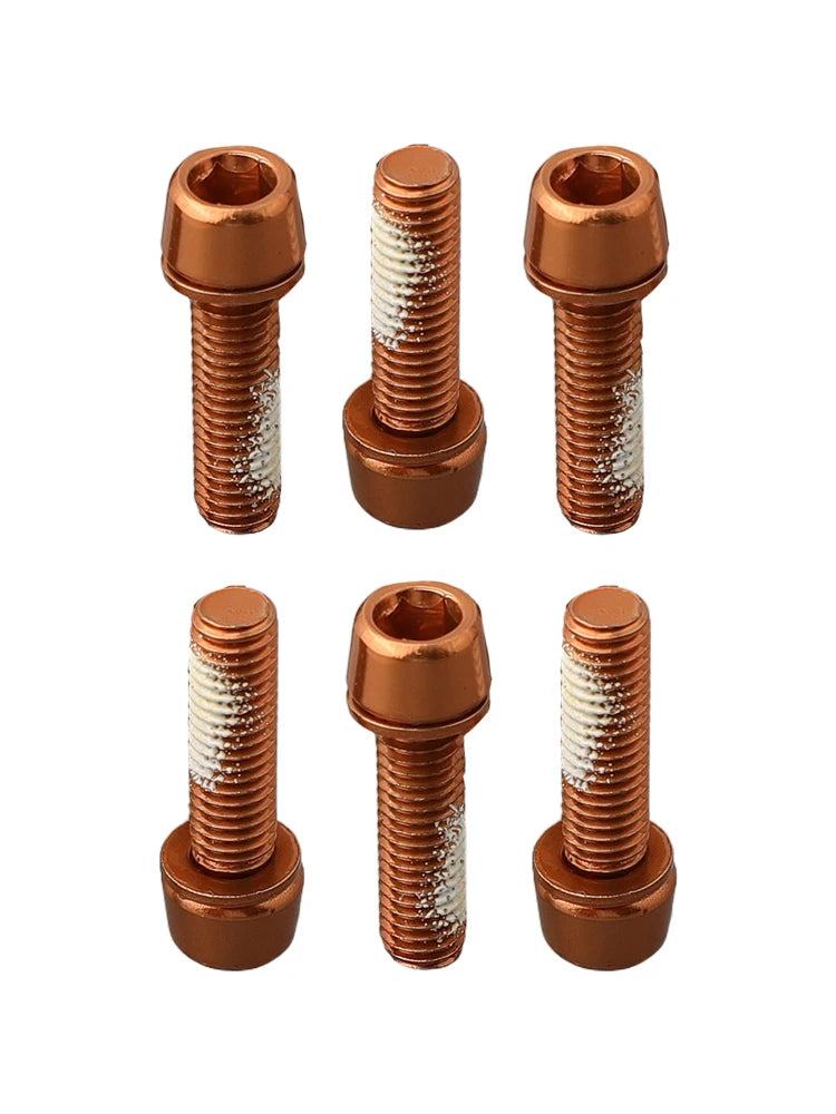 6Pcs M5 18mm Screws MTB Bike Aluminum Alloy Bolts Handlebar Stem Shifter Screws Fasteners Mountain Bicycle Cycling Parts Oasis Select