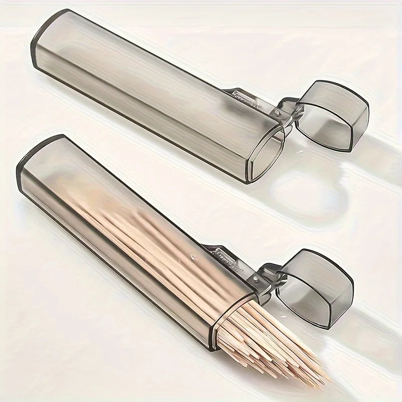 Portable Plastic Toothpick Case - Clear Toothpick Holder for Outdoor Travel, Kitchen, and Restaurant Supplies Oasis Select