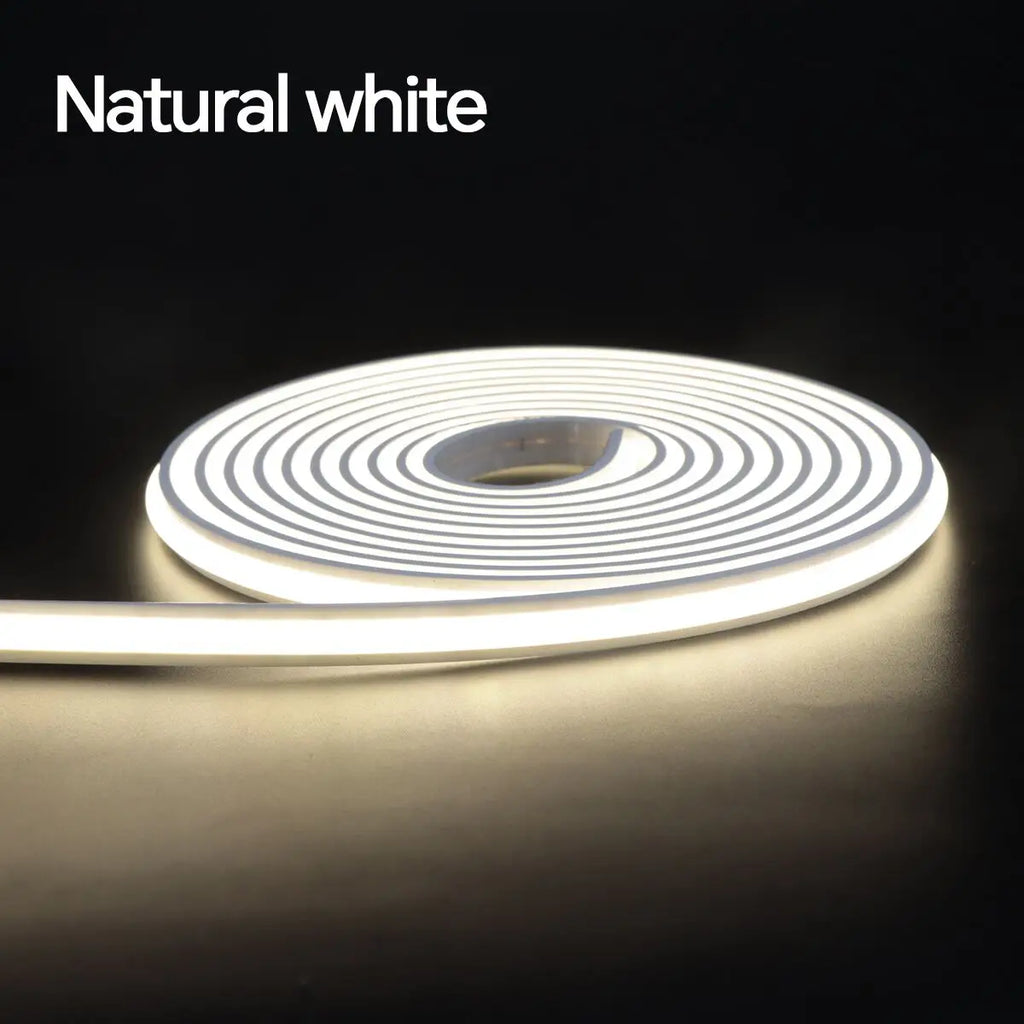 Zigbee 3.0 24V Neon LED Strip Light APP Control Brightness Adjustment 100% Pure Silicone Tube Kitchen Cabinet Lamp Zigbee Switch Oasis Select Natural White 10M USA Power Plug