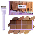 8-Color Full Coverage Matte Cream Concealer Palette & Brush