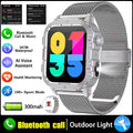 Military Smart Watch LED Flashlight GPS Fitness Tracker 3ATM