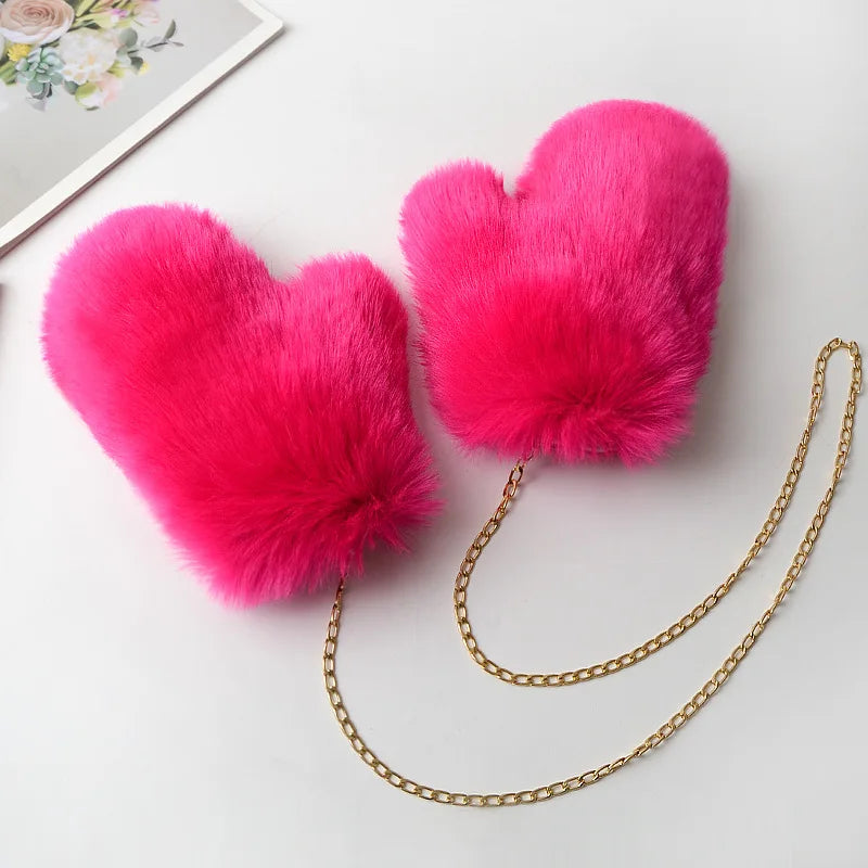 Real Fox Fur Winter Gloves 2025 Luxury Ladies Natural Fox Fur Mittens Keep Warm Women Fashion Cute Plush Hand Warmer Gloves Oasis Select rose red