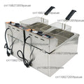 Double Burner Commercial Deep Fryer – Dual 17L Tanks & Temp Control