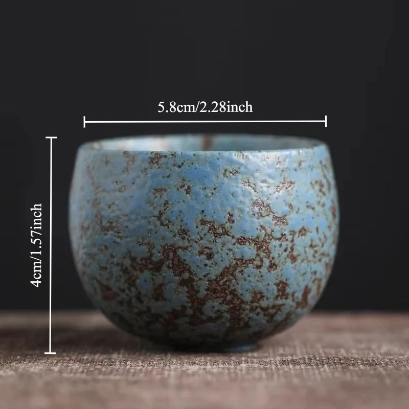 Japanese Style Cup Single Cup Tea Appreciation Cup Retro Japanese Style Stoneware Kung Fu Small Tea Cup Ceramic Teacup Mug Bowl Oasis Select Teacup B <200ml