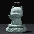 Fortune Comes Creative Pixiu Tea Pet Chinese Style Auspicious Beast Ornament Tea Set Accessory Home Decoration Display Gift Oasis Select Lucky Cat Tea Pet