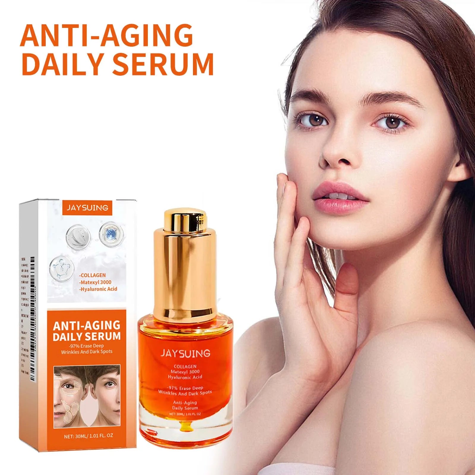 Collagen Firming Face Serum W-rinkles Removal Firming Lifting Anti A-ging Fade Fine Lines Essence Brighten Moisturizing Serum Oasis Select