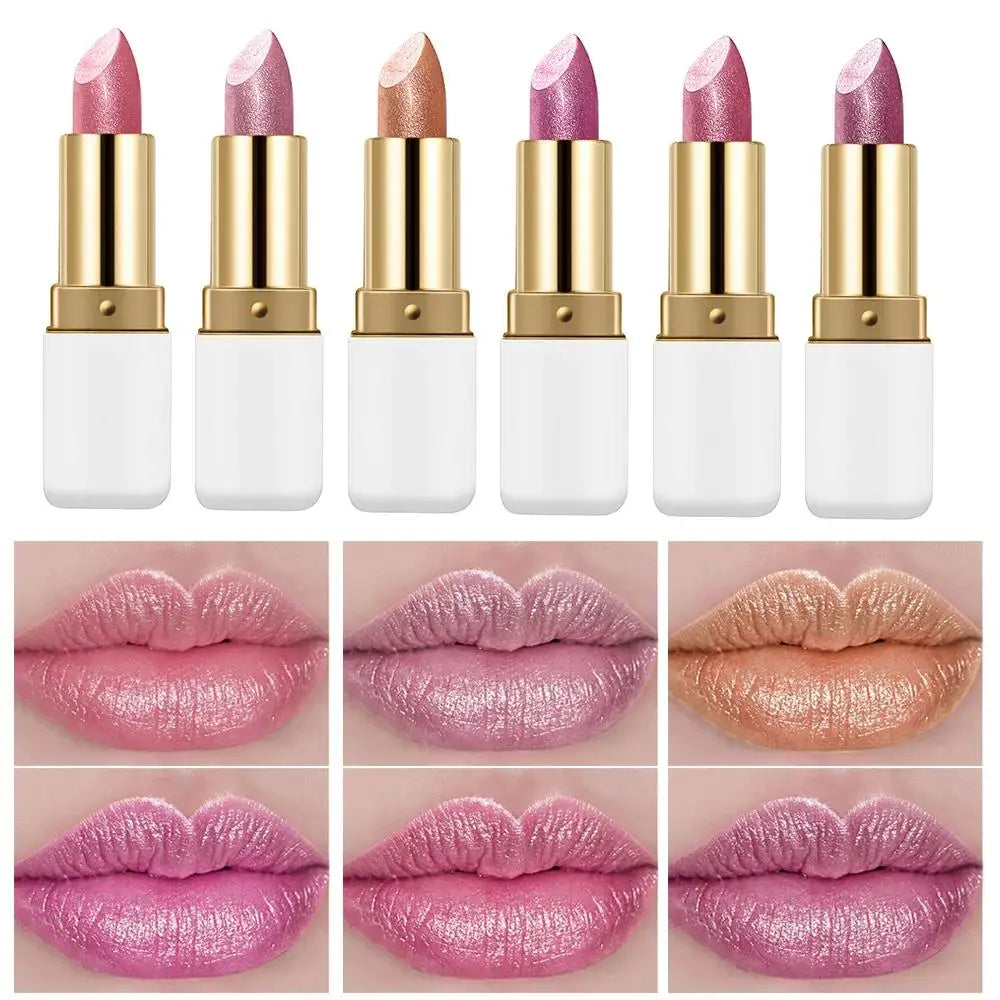 SAM SUGAR Metallic Pearlescent Lipstick – Matte Velvet Waterproof