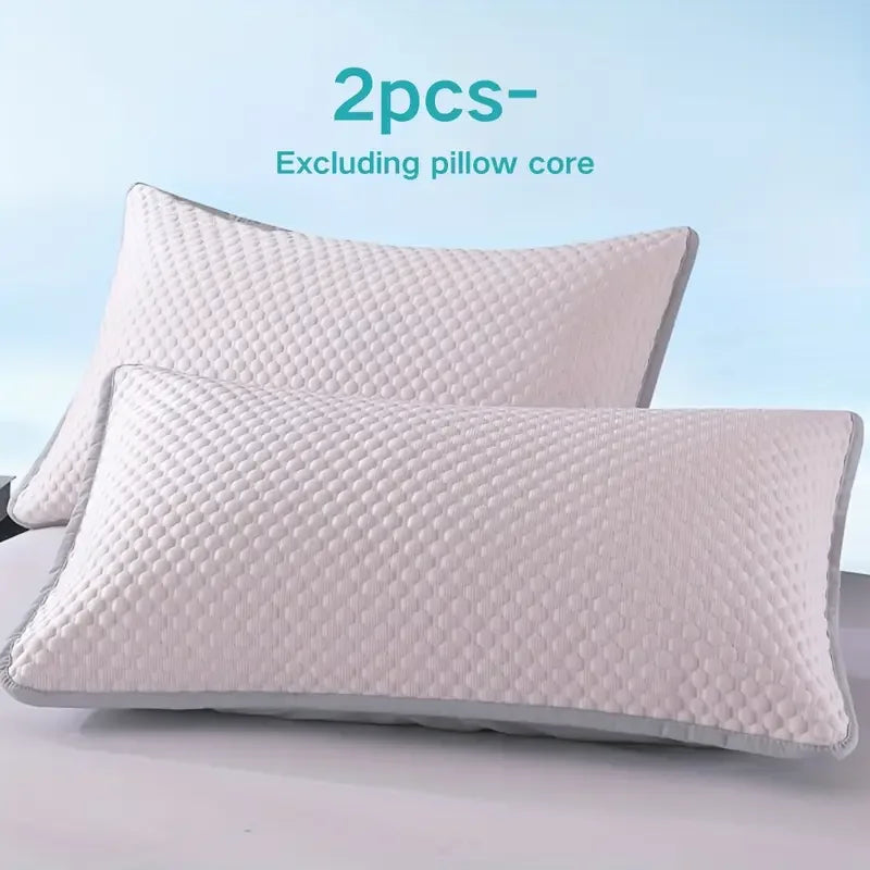 Cooling Pillowcase Covers Ice Silk Soft Breathable Summer Pillow Cases Machine Washable for Dorm Home Bedroom Use Smooth Fabric Oasis Select Pink-1Pair 48x74cm
