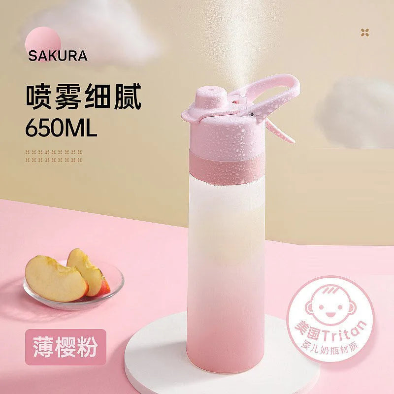 Sports Water Bottle, Sports Cup, Spray Water Bottle with Quick-Spray Nozzle, Suitable for Hiking, Gym and Outdoor Activities Oasis Select Pink 0.65L