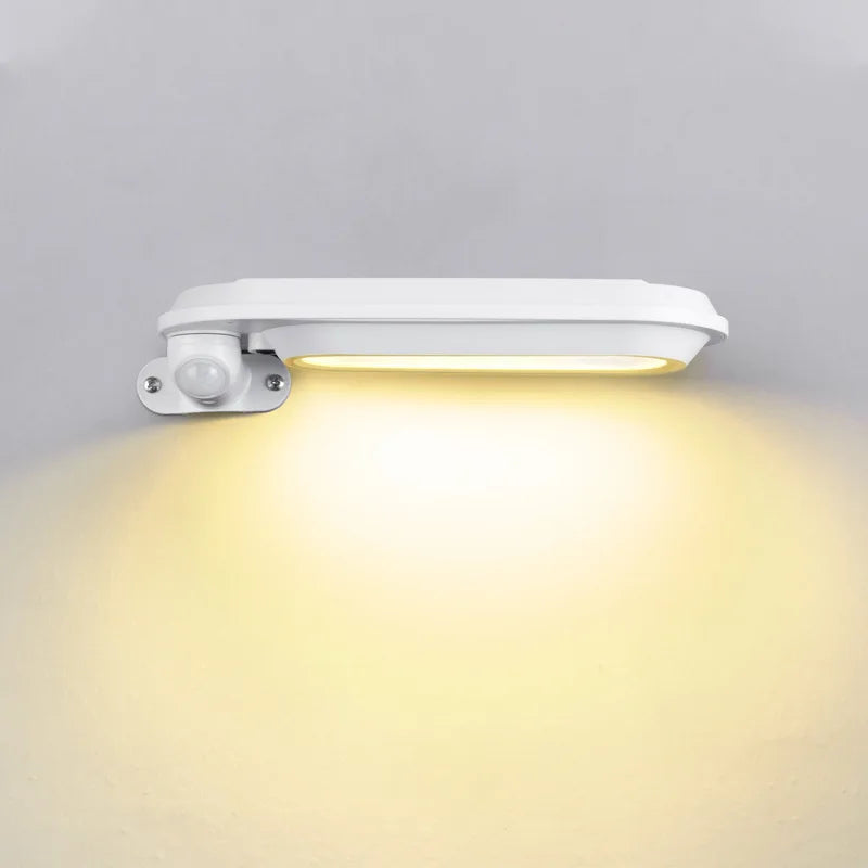 Solar Wall Lamps, Outdoor Garden Lighting Street Lamps, Household Outdoor Human Body Sensing LED Solar Wall Lamps Oasis Select White warm light