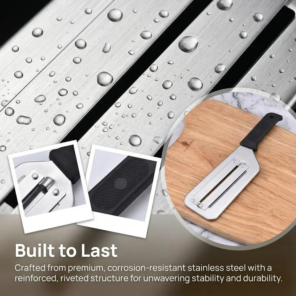 Dual-Blade Stainless Steel Cabbage Shredder & Vegetable Slicer