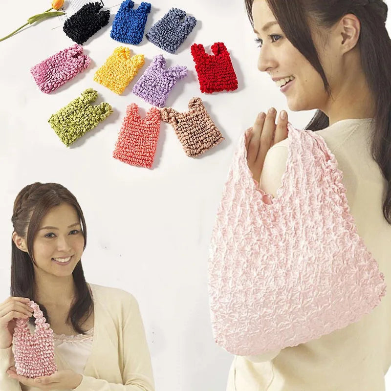 Magic Expandable Shopping Bag Large Capacity Pleated Tote Reusable Foldable Handbag Portable for Grocery Travel Picnic Oasis Select