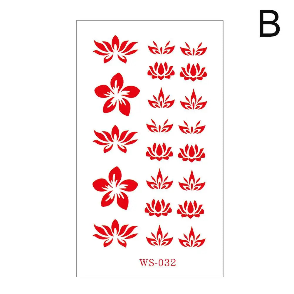 Classic Eyebrow Sexy Cute Retro Tattoo Paste Ancient Style Girl Baby Forehead Paste Hanfu Children's Temporary Tattoo Sticker Oasis Select B China