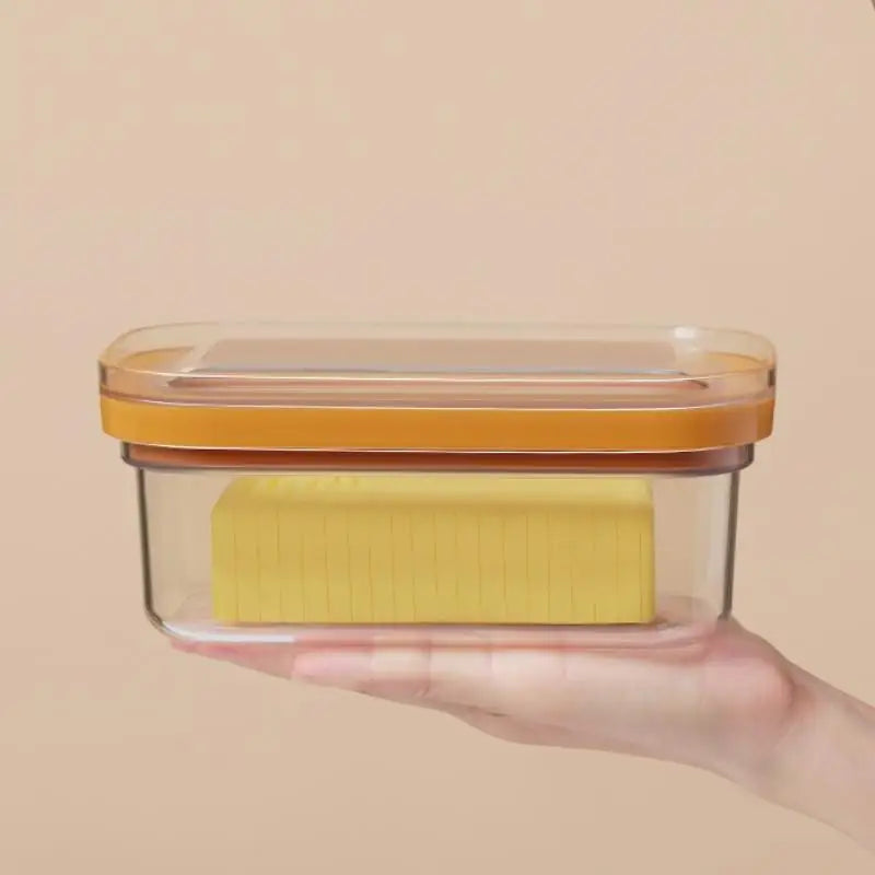 Premium Butter Dish Box Set with Cheese Slicer, Refrigerator Storage, Kitchen Knife, and Lid Oasis Select