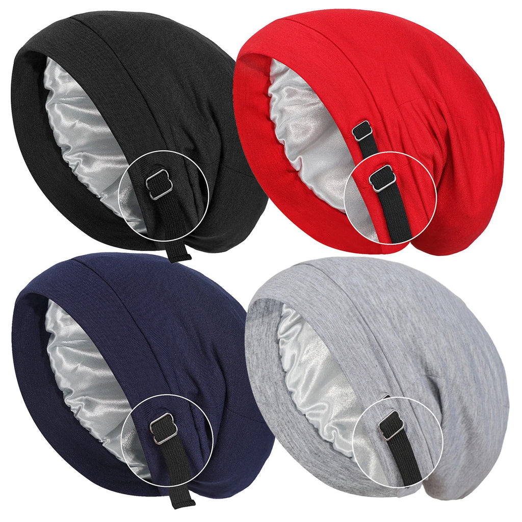 Satin Sleep Bonnet – Adjustable Hair Cap for Women