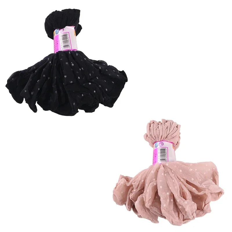10/30pairs Black Dot Transparent Socks Ultra-thin Elastic Women Crystal Silk Socks Nylon Fashion Ladies Summer Short Ankle Socks Oasis Select black10skinA10 One Size