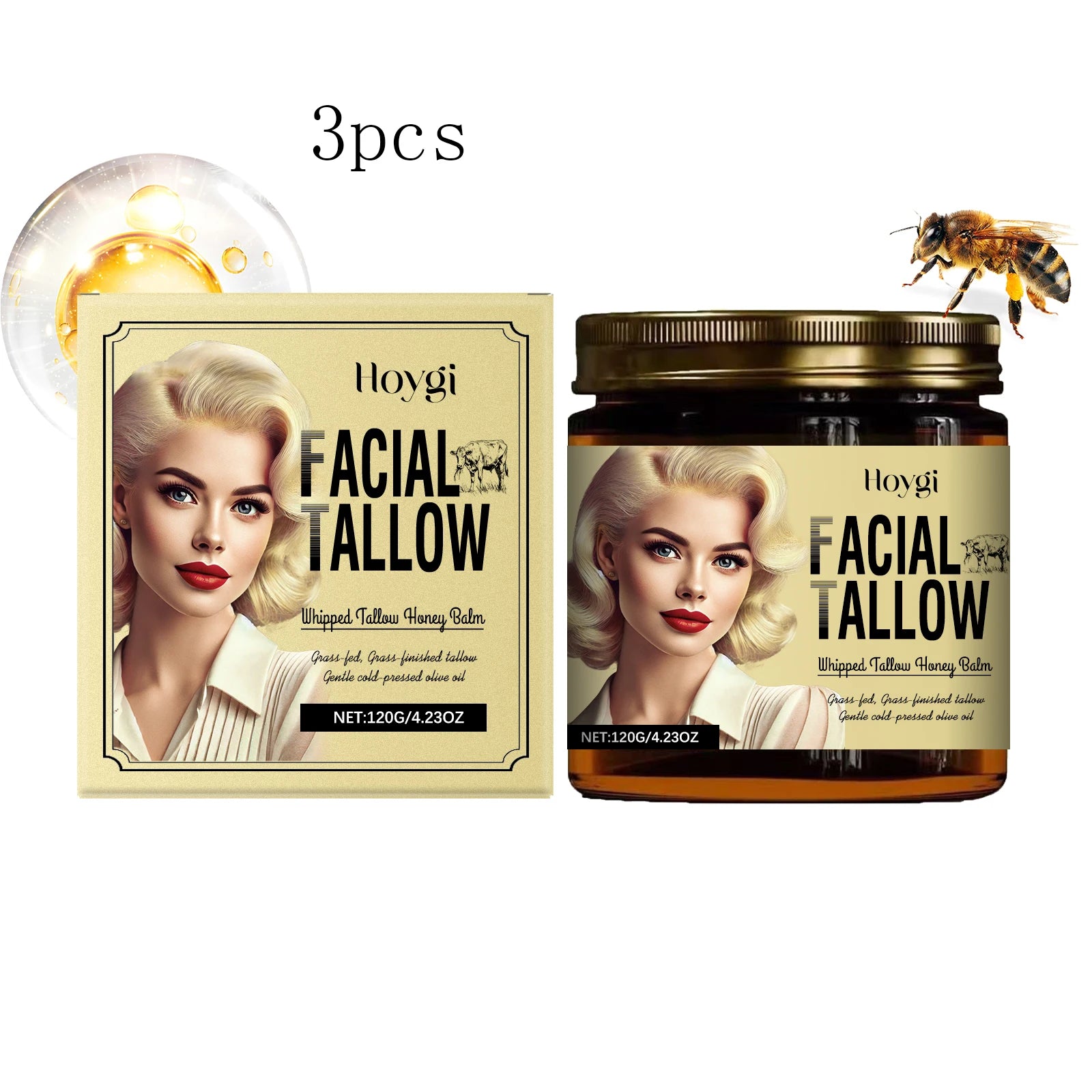Tallow & Honey Face Cream – 48Hr Moisture, Dry & Sensitive Skin