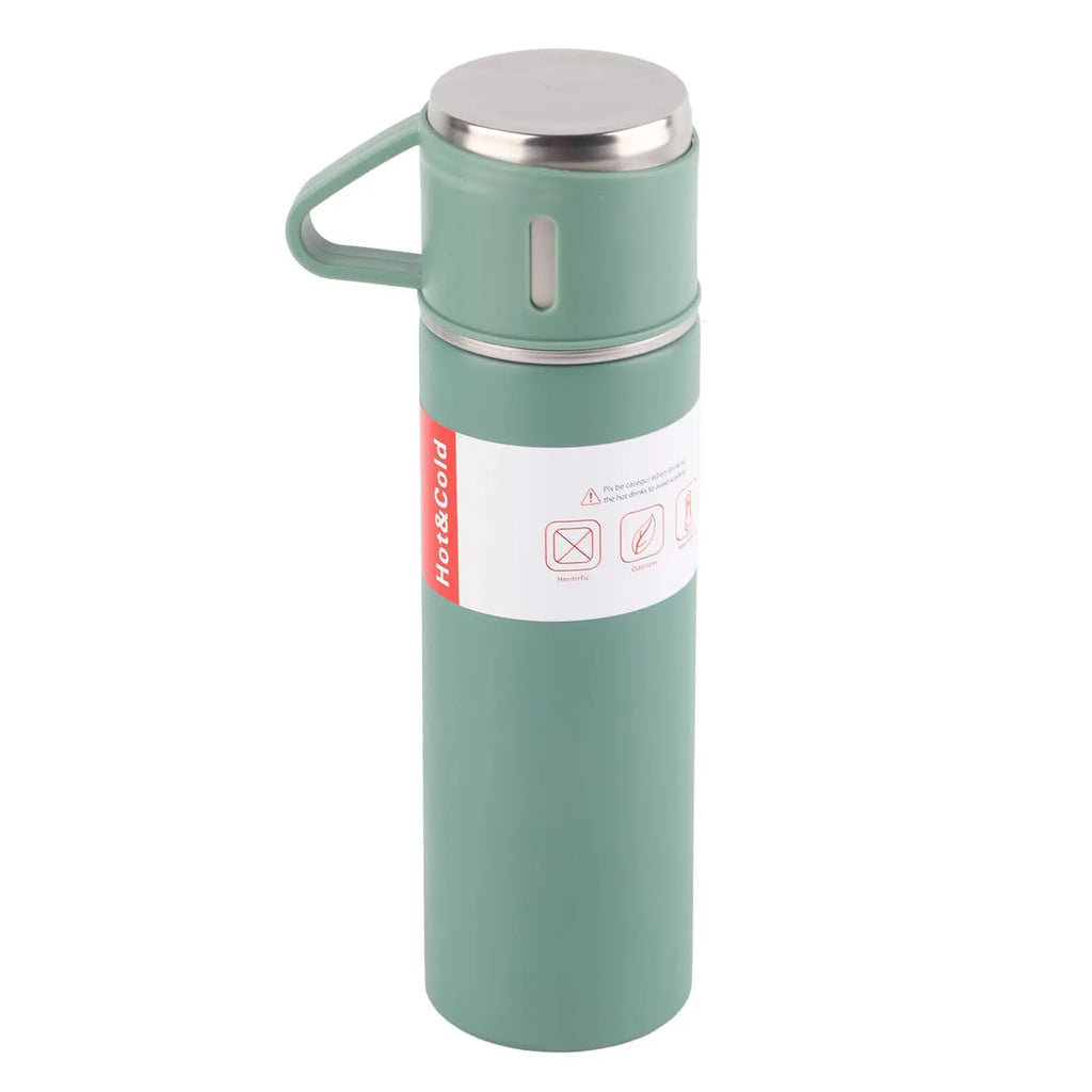 Coffee Thermos Stainless Steel Vacuum-Insulated Water Bottle, 500ml/16.9oz Insulated Bottle with Cup for Hot & Cold Drink Travel Oasis Select YELLOW