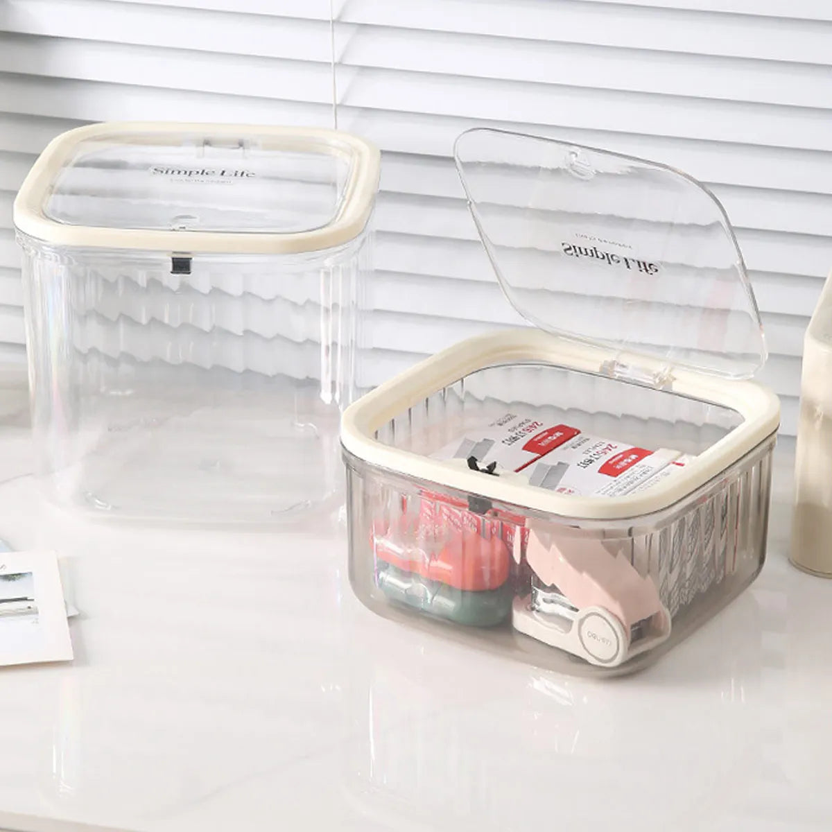 Transparent storage box, laundry bead storage box, storage container for hair rings and hair clips, desktop miscellaneous box Oasis Select