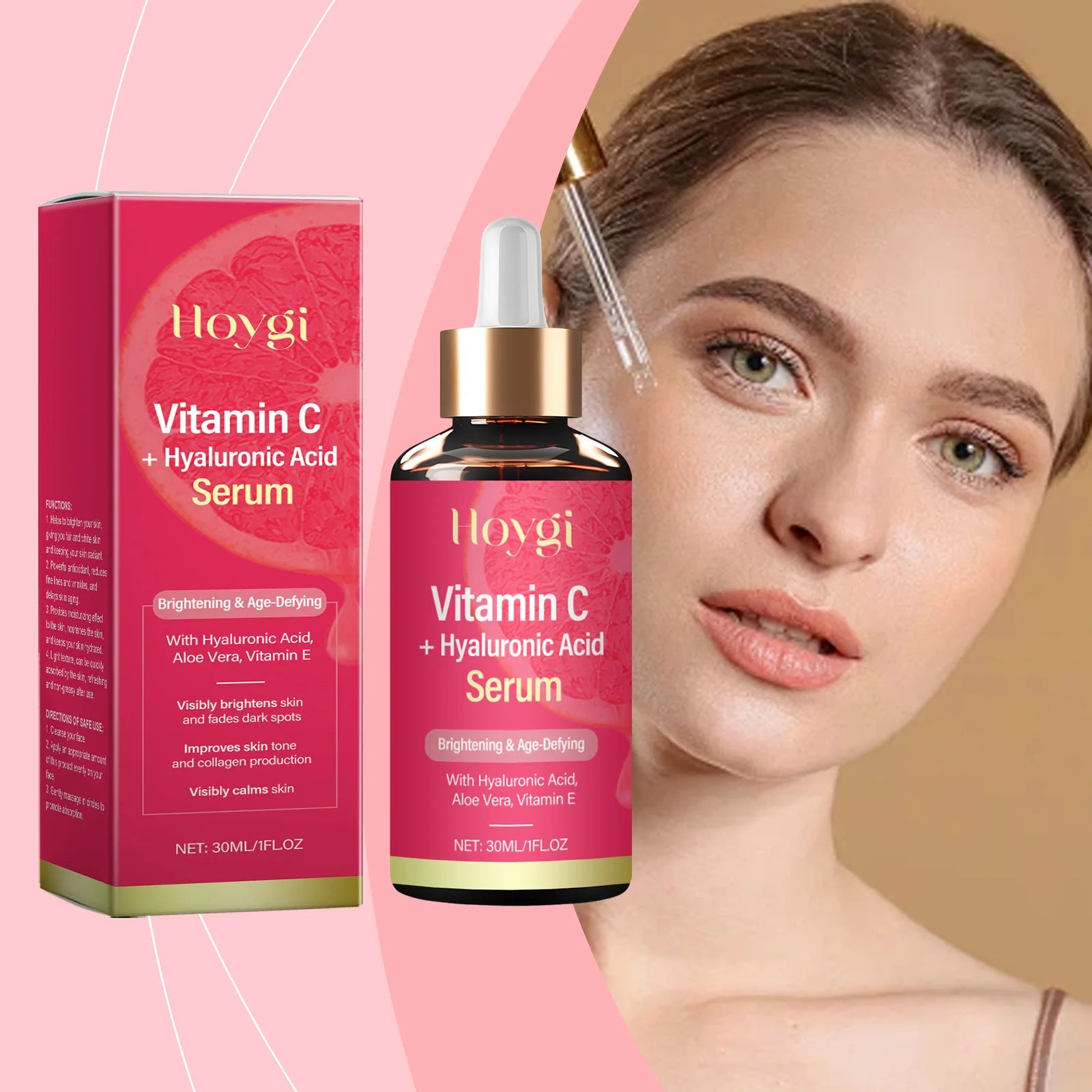 Vitamin C & Hyaluronic Acid Serum – Brighten & Fade Dark Spots Vitamin C Face Serum Oasis Select