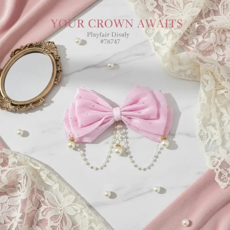 Rhinestone Bow Hair Clip for Girls – Princess Party Accessory Girls Hair Clip Oasis Select
