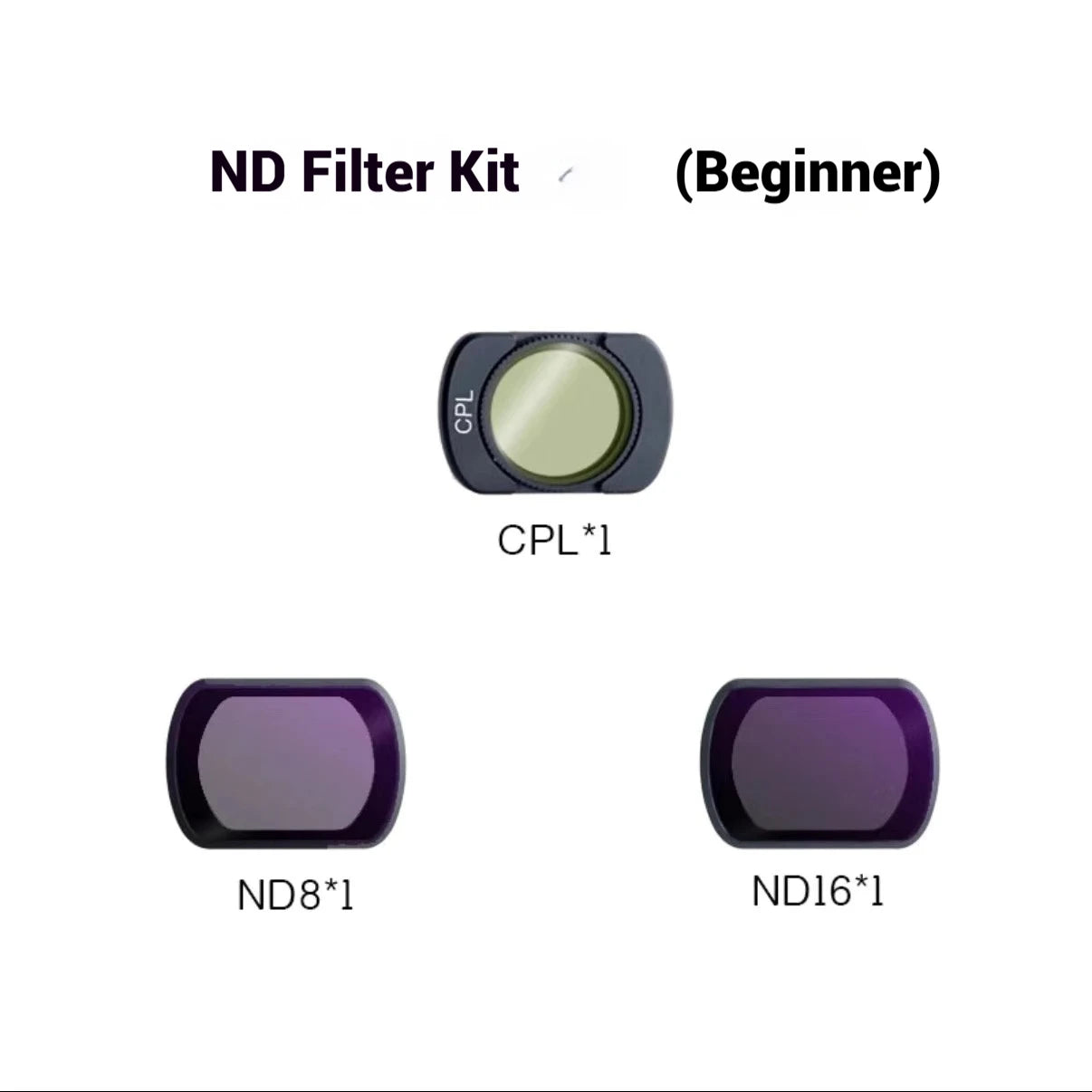 DJI Osmo Pocket 3 & 4 Filter Set – CPL ND Black Mist Wide