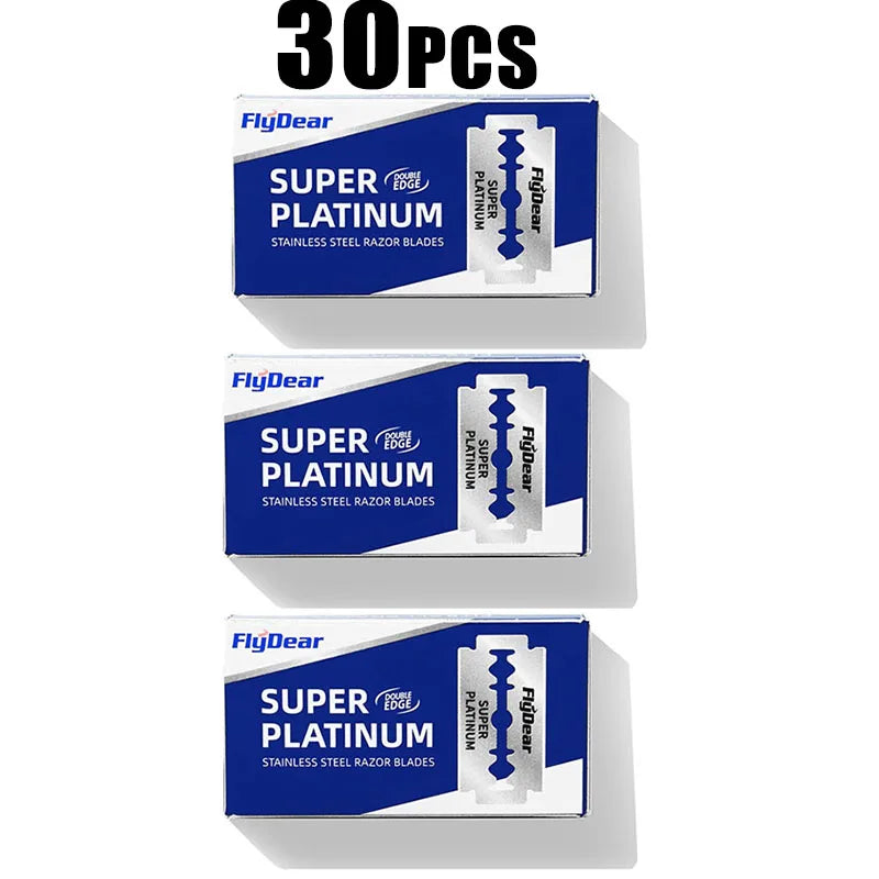 10/40/80pcs Stainless Steel Razor Blade Old-Fashioned Manual Double-Sided Razor Blade Hairdressing Barber Shop Tools Oasis Select 30pcs